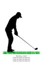 Vector Golfer Silhouettes Royalty Free Stock Photo