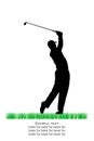 Vector Golfer Silhouettes Royalty Free Stock Photo