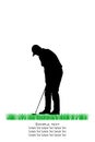 Vector Golfer Silhouettes Royalty Free Stock Photo