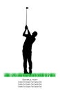 Vector Golfer Silhouettes Royalty Free Stock Photo