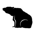 Vector good bear silhouette on transparent background Royalty Free Stock Photo