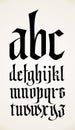 Vector gothic font alphabet