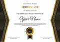 vector gradient golden luxury certificate gold line list Royalty Free Stock Photo