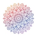 Vector gradient mandala. Colorful gradient mandala.