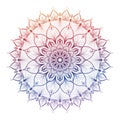 Vector gradient mandala. Colorful gradient mandala.