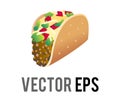 Vector gradient Mexican food Tex-Mex taco icon