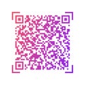 Vector gradient QR code Royalty Free Stock Photo