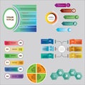 Vector gradients infographic set