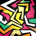Vector graffiti, colorful background. Stylish underground background.