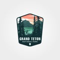 Vector of grand teton national park logo symbol illustration design, united states national park collection Royalty Free Stock Photo