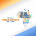 Vector graphic of Africa industialization day good for Africa industialization day celebration. Royalty Free Stock Photo
