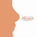 Vector graphic of anosmia awareness month good for anosmia awareness month celebration.