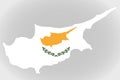 Vector artwork of detailed outline map of CYPRUS Royalty Free Stock Photo