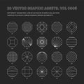 Vector Graphic Assets Various Outline Geometric Octagons Set Isolated On Back