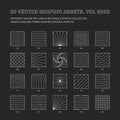 Vector Graphic Assets Various Outline Geometric Squares Set Isolate On Back