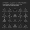 Vector Graphic Assets Various Outline Geometric Triangle Set Isolated On Back