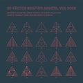 Vector Graphic Assets Various Outline Geometric Triangle Set Isolated On Back Royalty Free Stock Photo