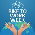 vector graphic of Bike to Work Week ideal for Bike to Work Week celebration
