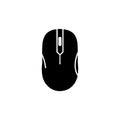 Black Computer Mouse Vector Graphic for Technology and Design Projects Royalty Free Stock Photo