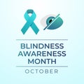 vector graphic of Blindness Awareness Month good for Blindness Awareness Month celebration. flat design. flyer design.flat