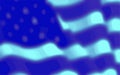 Vector graphic of blue blurred American flag background. Royalty Free Stock Photo