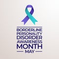 vector graphic of Borderline Personality Disorder Awareness Month ideal for Borderline Personality Disorder Awareness Month