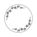 Vector graphic circle frames. Wreaths for design, logo