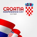 Vector graphic of Croatia independence day
