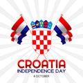 Vector graphic of Croatia independence day