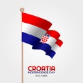 Vector graphic of Croatia independence day