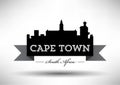 Vector Graphic Design of Cape Town City Skyline Royalty Free Stock Photo
