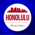 Vector Graphic Design of Honolulu City Skyline