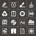 Vector Graphic design icon set Royalty Free Stock Photo