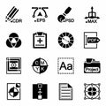 Vector Graphic design icon set Royalty Free Stock Photo