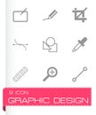 Vector graphic design icons set Royalty Free Stock Photo