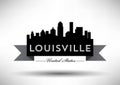 Vector Graphic Design of Louisville City Skyline Royalty Free Stock Photo