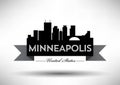 Vector Graphic Design of Minneapolis City Skyline