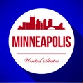 Vector Graphic Design of Minneapolis City Skyline Royalty Free Stock Photo