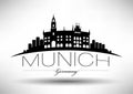 Vector Graphic Design of Munich City Skyline