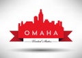 Vector Graphic Design of Omaha City Skyline