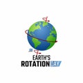 Vector graphic of earth`s rotation day Royalty Free Stock Photo