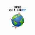 Vector graphic of earth`s rotation day Royalty Free Stock Photo
