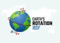 Vector graphic of earth`s rotation day Royalty Free Stock Photo