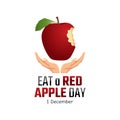 Vector graphic of eat a red apple day good for eat a red apple day celebration. Royalty Free Stock Photo