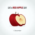 Vector graphic of eat a red apple day good for eat a red apple day celebration. Royalty Free Stock Photo