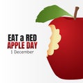 Vector graphic of eat a red apple day good for eat a red apple day celebration Royalty Free Stock Photo