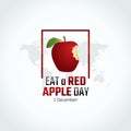 Vector graphic of eat a red apple day good for eat a red apple day celebration. Royalty Free Stock Photo