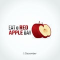 Vector graphic of eat a red apple day good for eat a red apple day celebration. Royalty Free Stock Photo