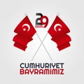 Vector graphic of 29 ekim cumhuriyet bayramimiz good for 29 ekim cumhuriyet bayramimiz celebration.