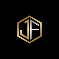 Vector Graphic Initials Letter JF Logo Design Template